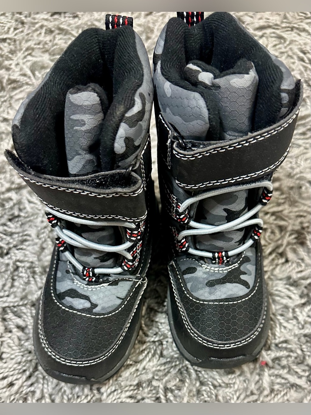 Carter's Black and Gray Camo Kids Winter Boots - Picture 7 of 13